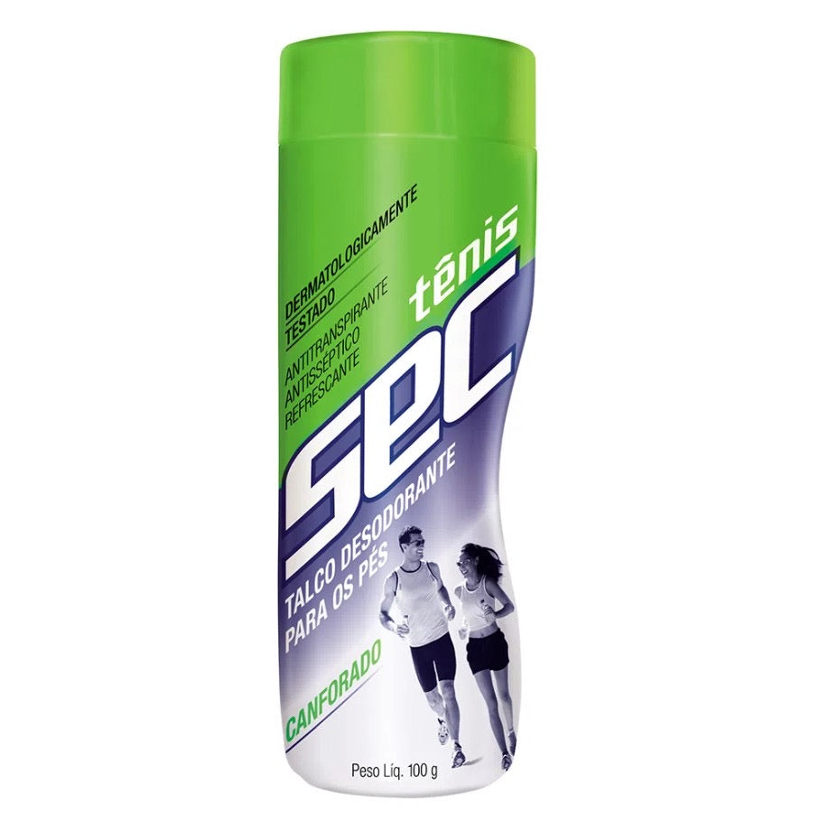 Tênis Sec Talco Para Pés Canforado 100g