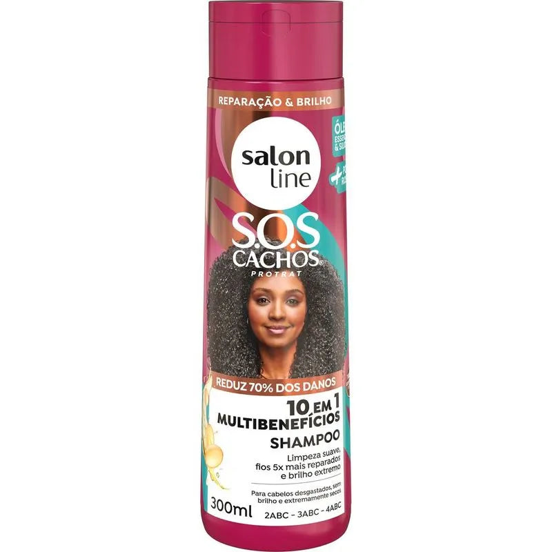 Salon Line SOS Cachos 10 Em 1 Multi benefícios Shampoo 300ml