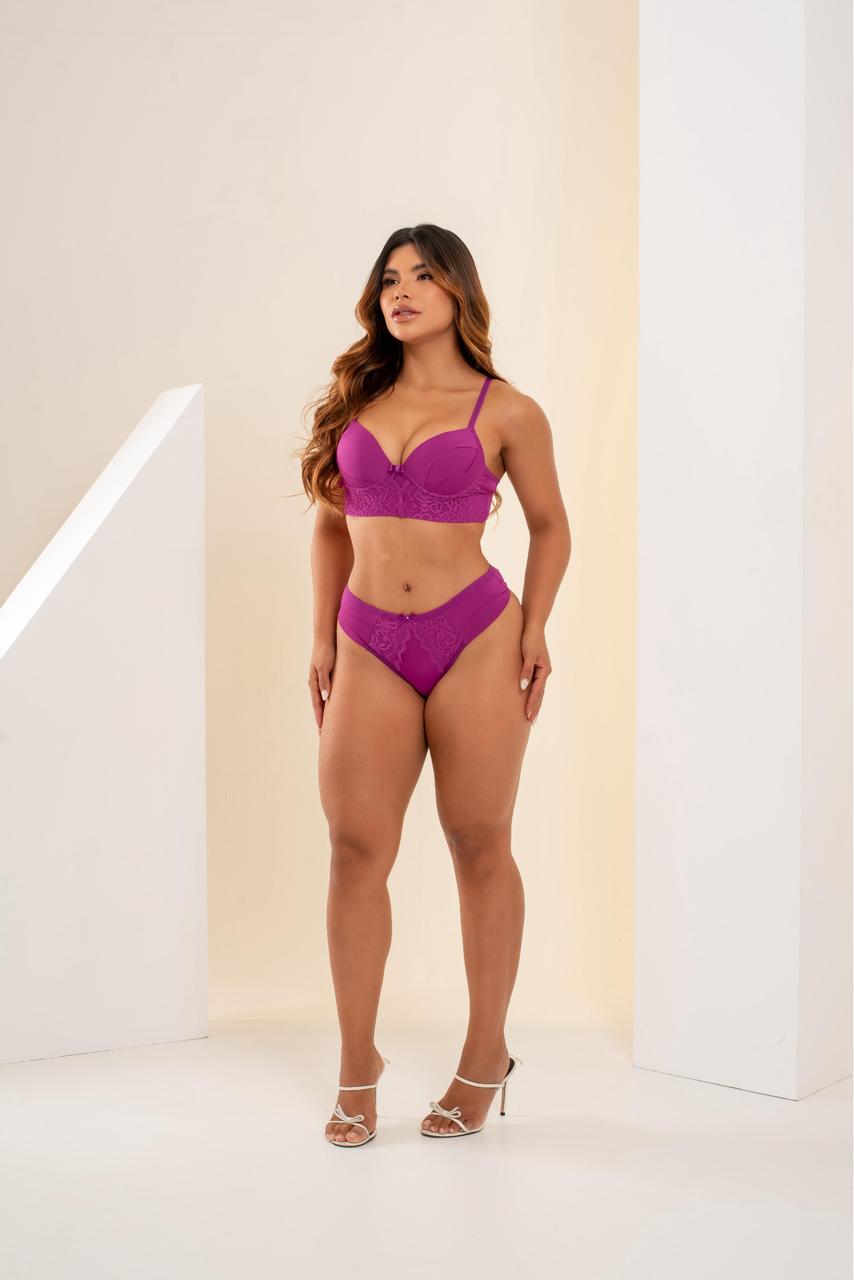 Conjunto Lingerie Micro Renda  Prysben