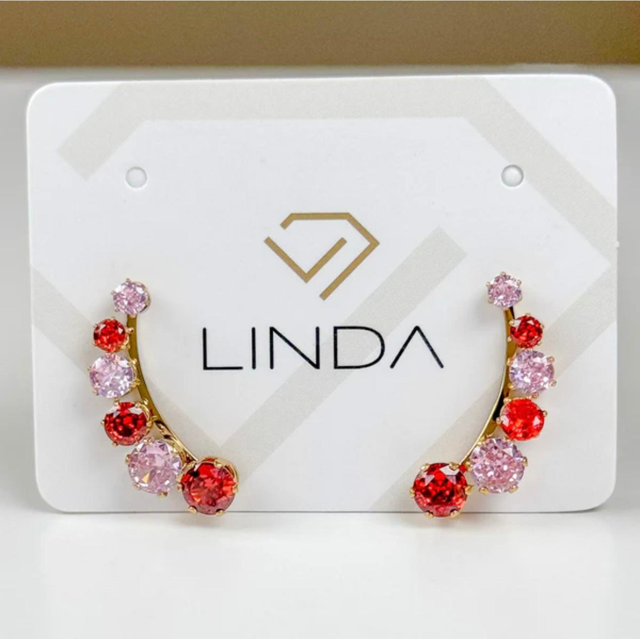 Brinco Ear cuff Colorido Linda