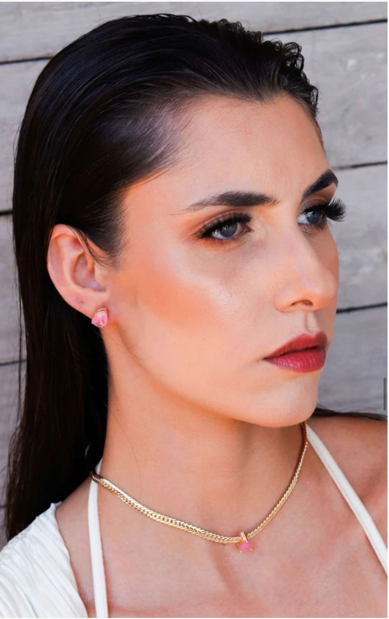 Choker Malha Pedra Fusion Linda