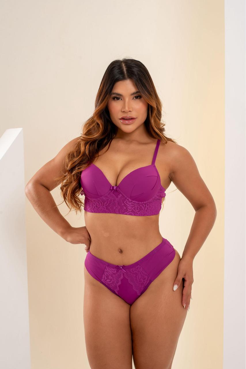 Conjunto Lingerie Micro Renda  Prysben